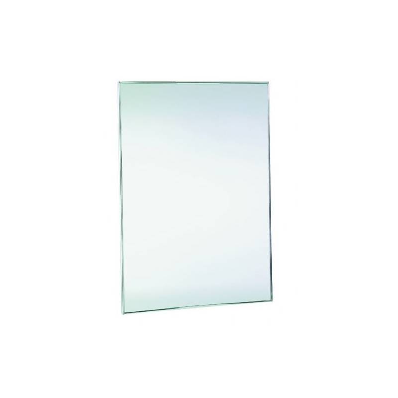 Espejo de baño con marco fabricado en acero inoxidable distintos tamaños y dimensiones marca Nofer