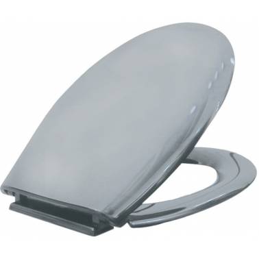 Toilet seat with lid made of satin stainless steel by Nofer