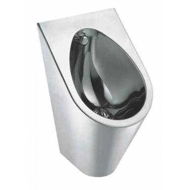 Urinario de acero inoxidable para sistemas de descarga encastrados marca Nofer. Referencia 13004.S