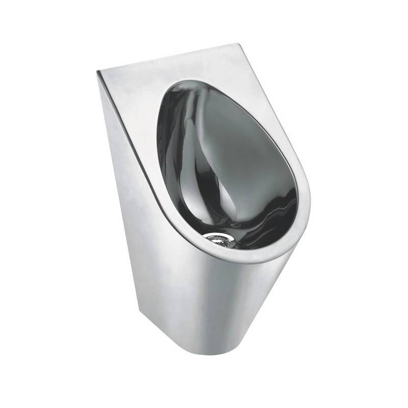 Urinario fabricado en acero inoxidable con sistema waterless marca Nofer. Referencia 13004.70.S