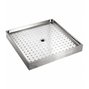 Piatto doccia in acciaio inox satinato 800x800mm di Nofer