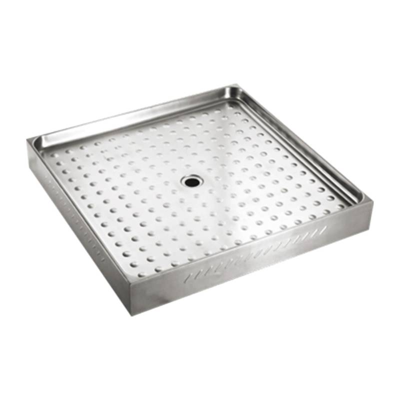 Receveur de douche en acier inoxydable satiné 800x800mm de Nofer