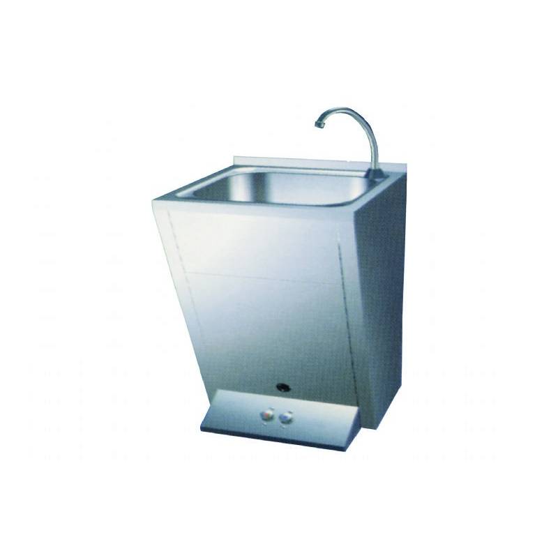 Lavandino marca Nofer con pulsante acqua calda e fredda