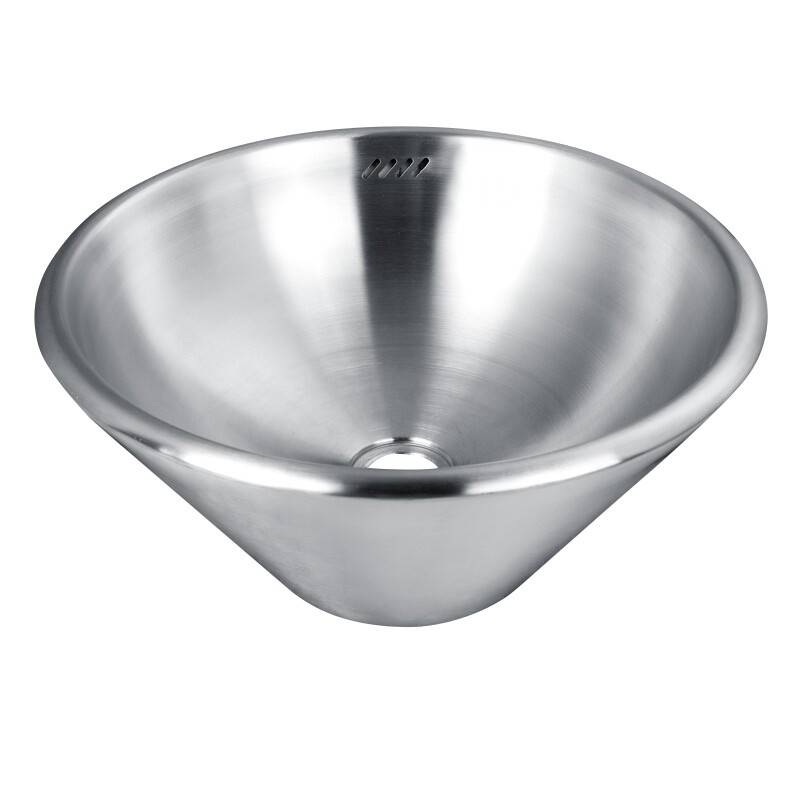 Lavamanos fabricado en acero inoxidable para instalación sobre encimera con rebosadero marca Nofer