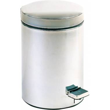 Lixeira com pedal em aço inoxidável em diferentes cores e capacidades, marca Nofer. Referência 09100.S