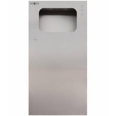 Papelera empotrada de acero inoxidable satinado con 21 litros de capacidad marca Nofer