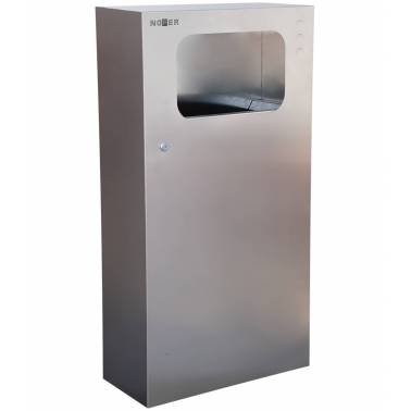 Pattumiera da parete in acciaio inox satinato da 35 litri della marca Nofer