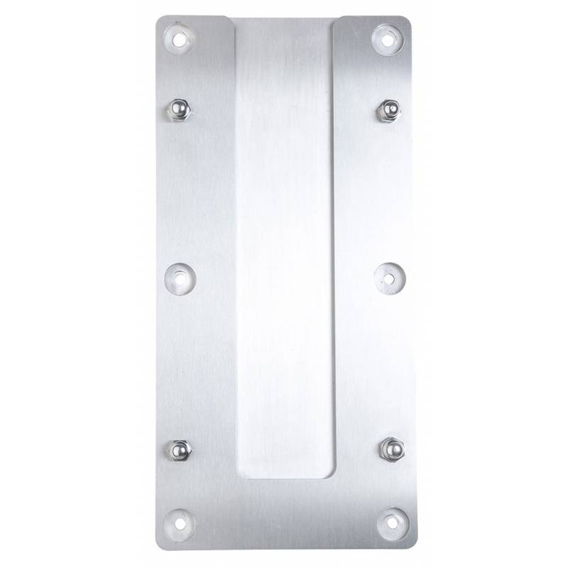 Kit for installing folding handle in satin stainless steel Nofer. Reference 15053.S