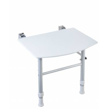 Nofer folding shower seat with two legs for floor. Reference 15042.PIE.NBA