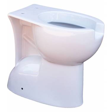 Inodoro altura especial para baño de discapacitados PMR a suelo con salida vertical y apertura frontal marca Nofer
