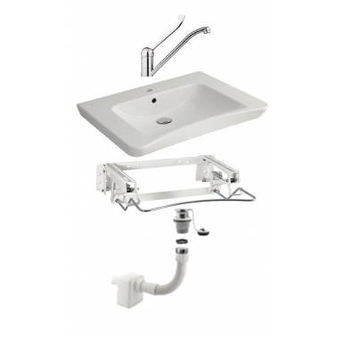 Komplettes ergonomisches Waschbeckenset mit pneumatischer Liegeunterstützung