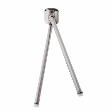 Doppelter Handtuchhalter für Badezimmer aus glänzendem Zamak, Serie Cies, Marke Nofer