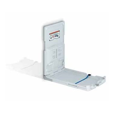 Vertical polyethylene diaper changing table, white finish, Genwec brand, reference GW07.02.01.00