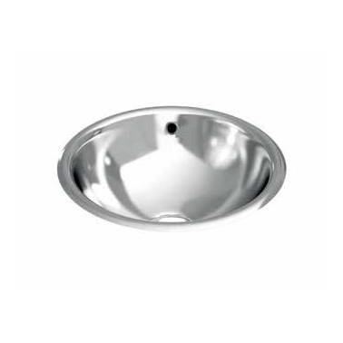 Countertop washbasin 355 mm in diameter made of polished stainless steel reference GW08.14.04.02 Genwec