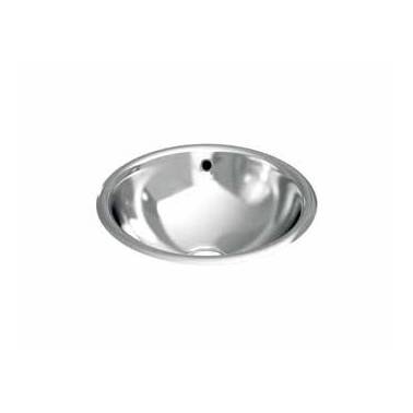 Countertop washbasin 305 mm in diameter made of polished stainless steel reference GW08.12.04.02 Genwec