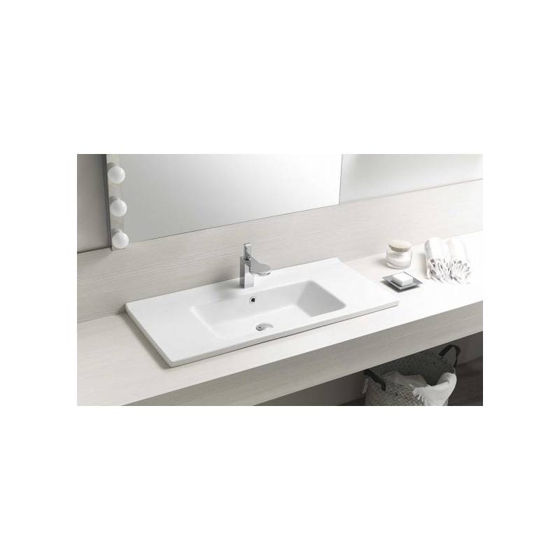 Lavabo sobre encimera suspendido modelo Riga 100 Bathco