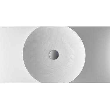 Round countertop washbasin, raw, with C decoration, model New Lys Bathco