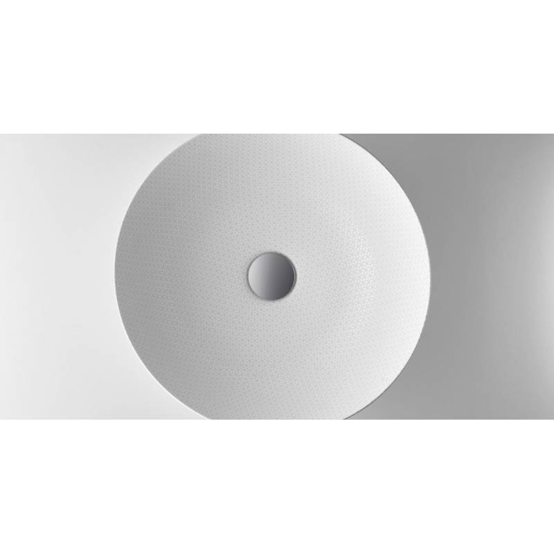 Round countertop washbasin, raw, with C decoration, model New Lys Bathco