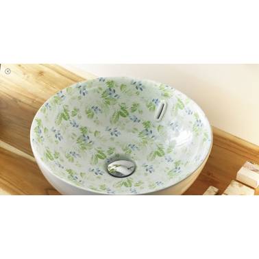 Round countertop washbasin with C decoration, Villareal Bathco model