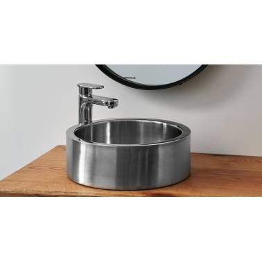 Oruña Bathco model matt steel countertop washbasin