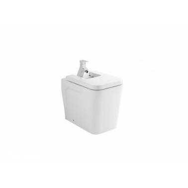 Bidet monobloc avec trou pour couvercle et kit de fixation modèle Advance, marque UNISAN