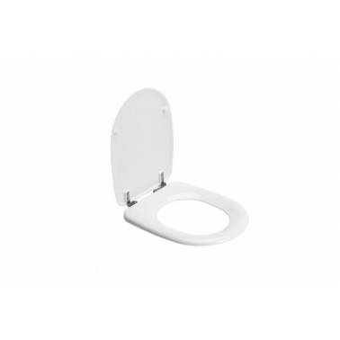 Assento e tampa de vaso sanitário termoplástico branco, modelo Benissa, marca Unisan , vista lateral