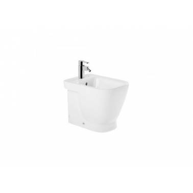 Bidê monobloco com furos para tampa com kit de fixação branco, modelo Look UNISAN. Referência 134415004U