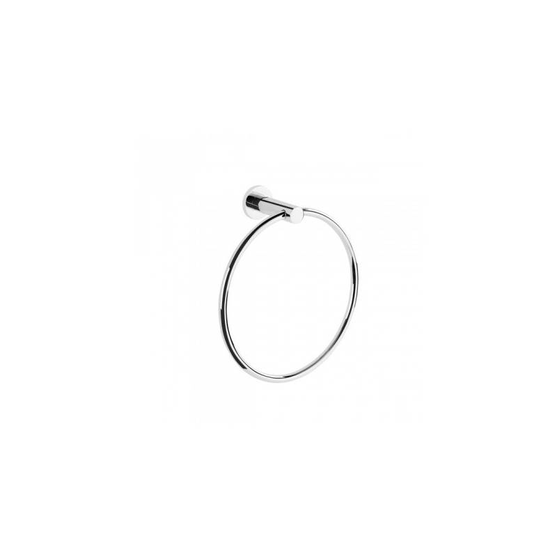 Porte-serviettes avec anneau pour salle de bain en laiton chromé, modèle Prestige Unisan
