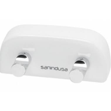 Kleiderbügel aus Porzellan und verchromtem Messing, Vintage-Modell, Marke Unisan