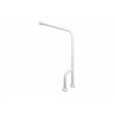 Wall/floor support grab bar made of white lacquered steel, WCcare model Unisan brand