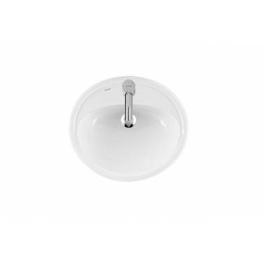 White countertop washbasin with hole, Tejo model, Unisan superior brand. Reference 108360004U