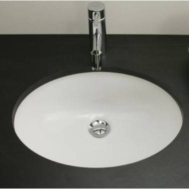 Lavabo blanco bajo encimera modelo Vouga marca Unisan ambiente 1