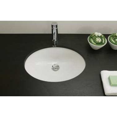 Lavabo blanco bajo encimera modelo Vouga marca Unisan ambiente 2