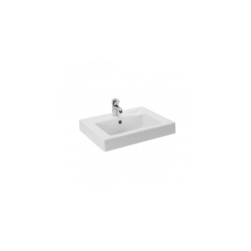 Lavabo semi encastrable blanco modelo Linha 55 marca Unisan. Referencia 108870004U