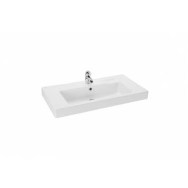 Lavabo semi-encastré blanc, modèle Linha. Référence 108910004U