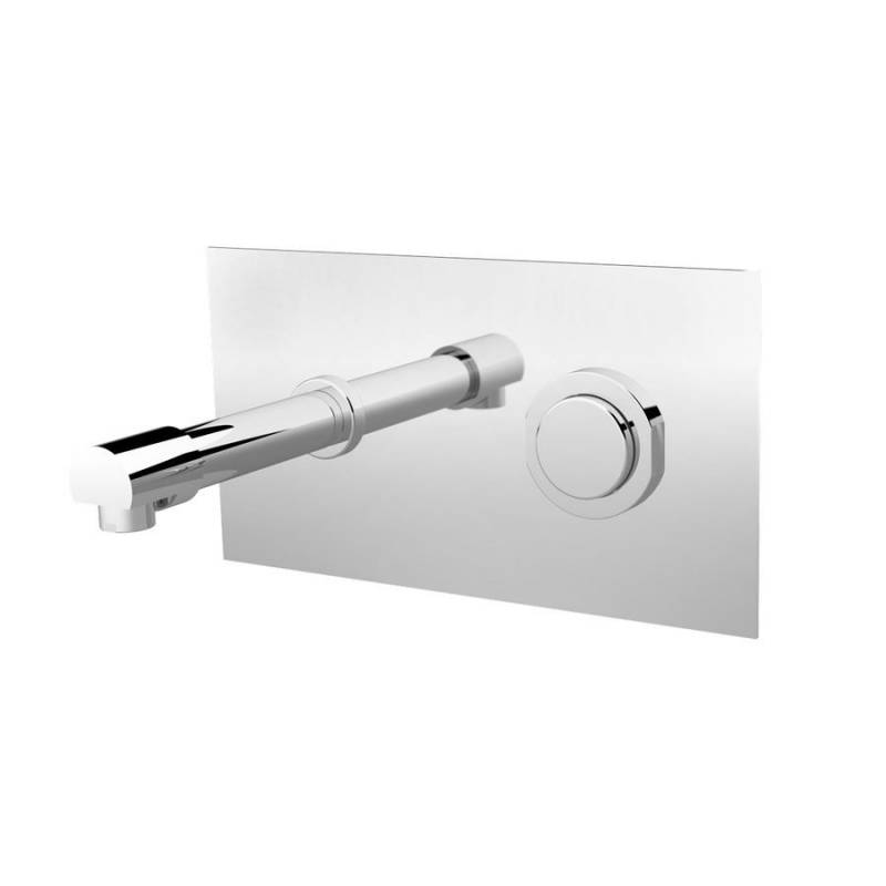 Grifo temporizado de un agua para lavabo de instalación mural y apertura por pulsador referencia 26801 PRESTO