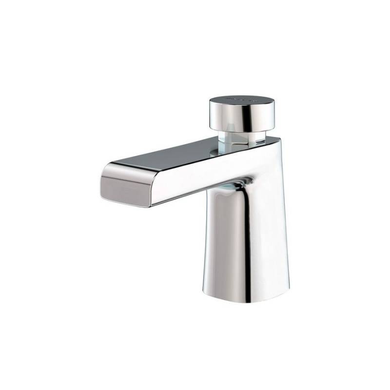 Single-water time-controlled tap for countertop washbasin with push-button opening. PRESTO . Reference 90900