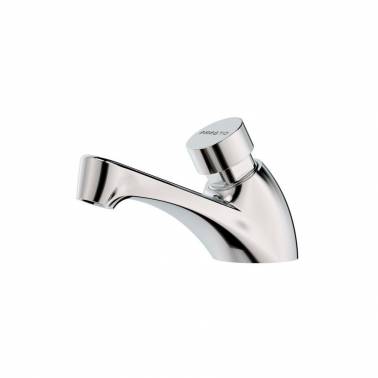 Single-water time-controlled tap for countertop washbasin with push-button opening reference 36601 PRESTO