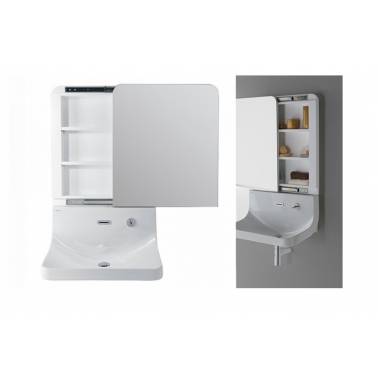 Mirror with cabinet for the bathroom model Blend brand Unisan ambiente