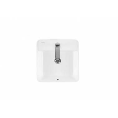 Sanlife model washbasin 40x40 with hole for tap, Unisan brand, top view