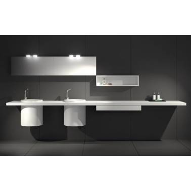 Espejo para baño de 90 con iluminación modelo WICA marca Unisan ambiente