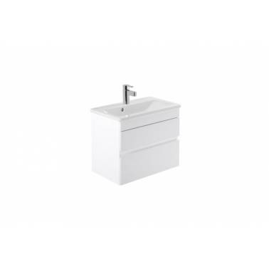 Mueble de baño de 63 con dos cajones modelo Look en color blanco o ceniza marca Unisan. Referencia 63430