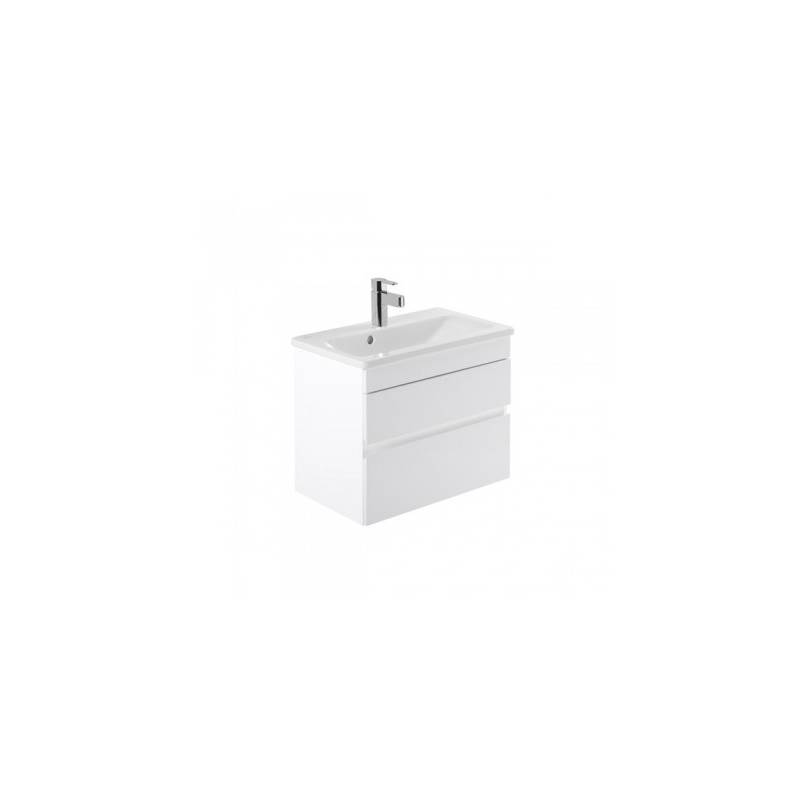 Mueble de baño de 63 con dos cajones modelo Look en color blanco o ceniza marca Unisan. Referencia 63430