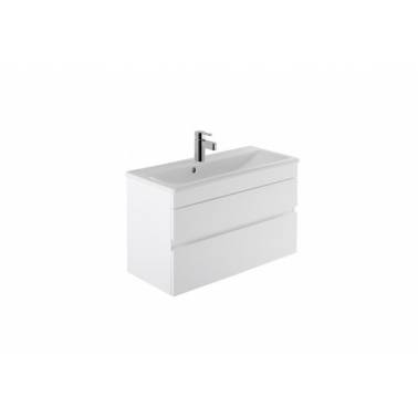 Móvel de casa de banho 83 cm com duas gavetas, modelo Look, em branco ou cinza, marca Unisan