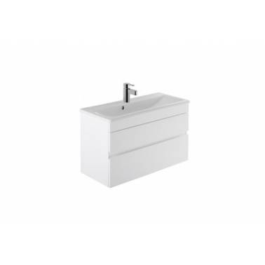 Mueble de baño de 83 cm con dos cajones modelo Look en color blanco o ceniza marca Unisan