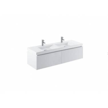 Mueble de baño de 140cm en color blanco modelo Vista marca Unisan