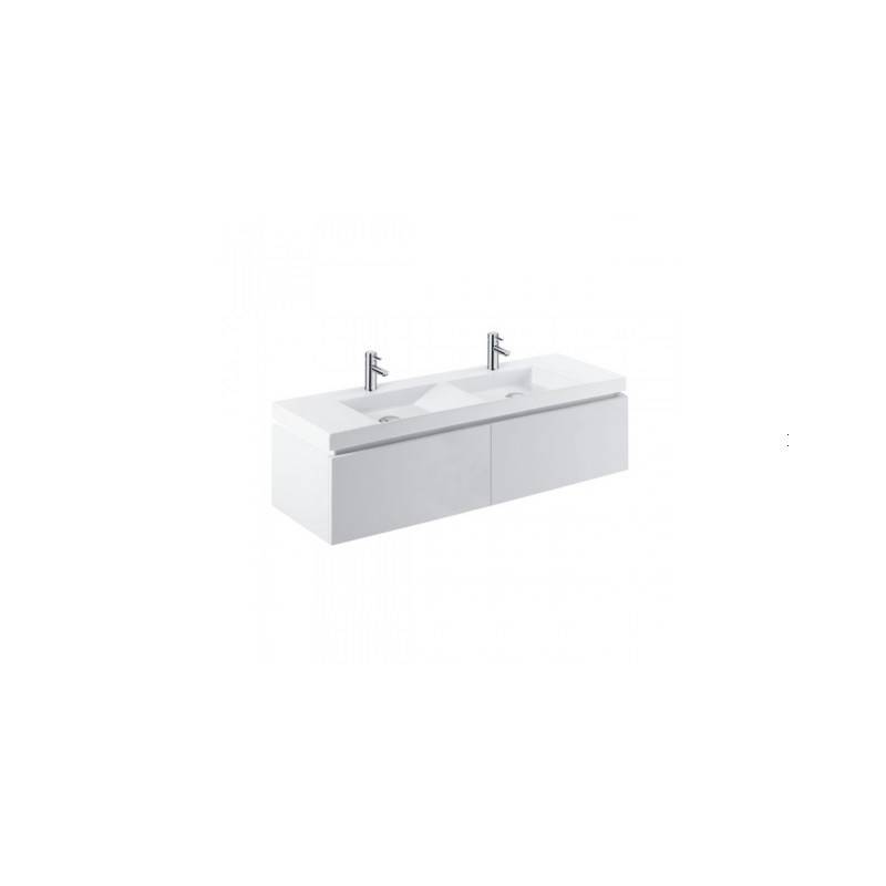 Mueble de baño de 140cm en color blanco modelo Vista marca Unisan