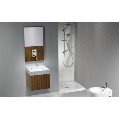 Espejo para baño de 47 con orificio para la grifería modelo Flow marca Unisan ambiente