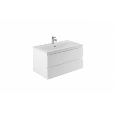Mueble de baño de 83x46 en color blanco o ceniza con dos cajones modelo Look marca Unisan. Referencia 63421