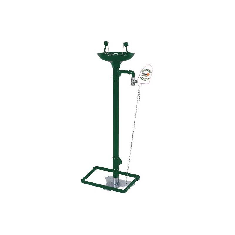 Lavaojos de emergencia con pedestal con recogedor de acero inoxidable referencia SC380SS Bocchi